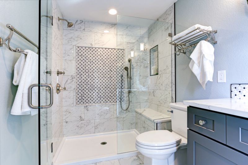 Walk-in Shower with Accent Tile Wall